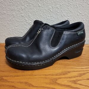 Eastland Black Leather Clogs Size 7½M